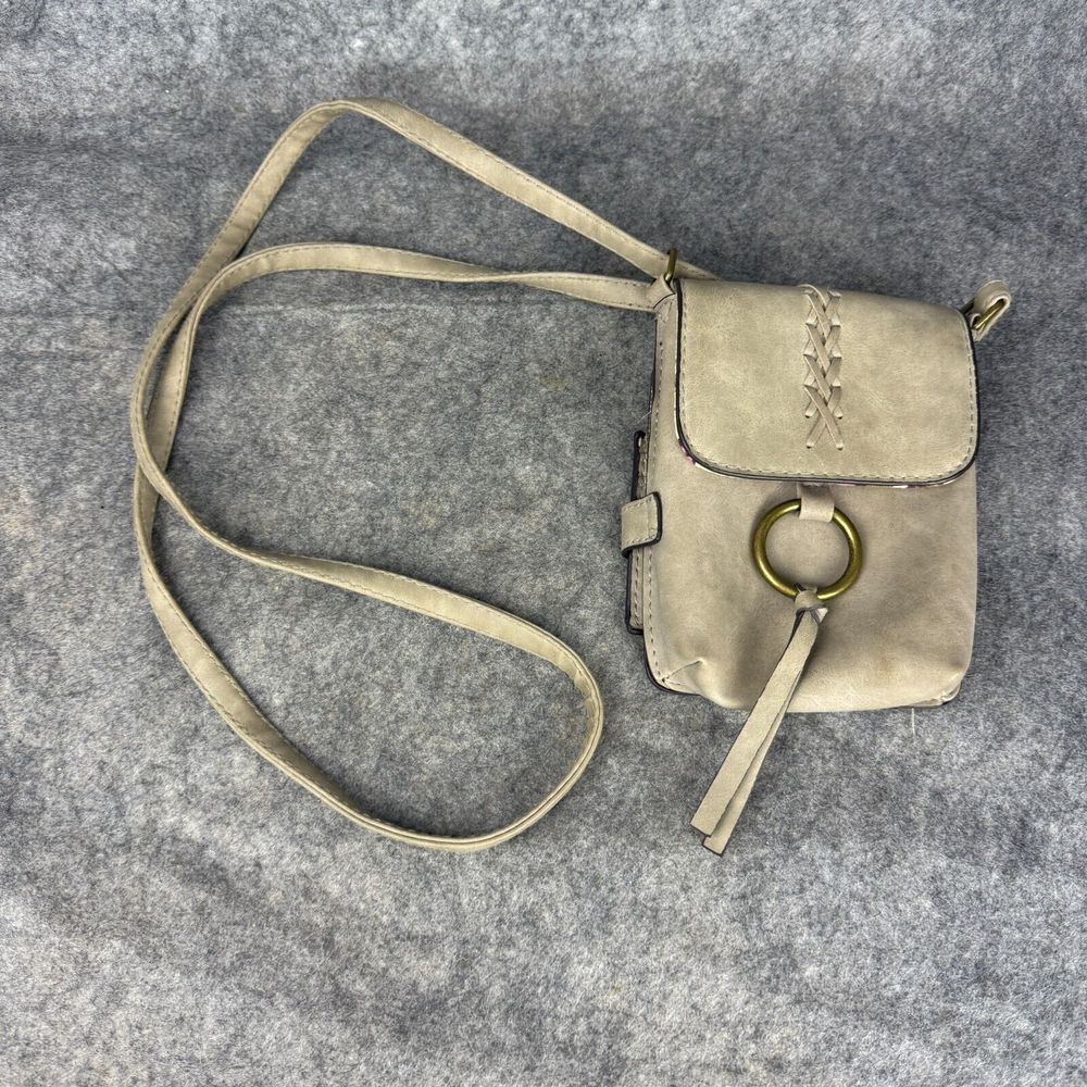 American Eagle Faux Leather Floral lined Crossbody Bag with attached‎ wallet